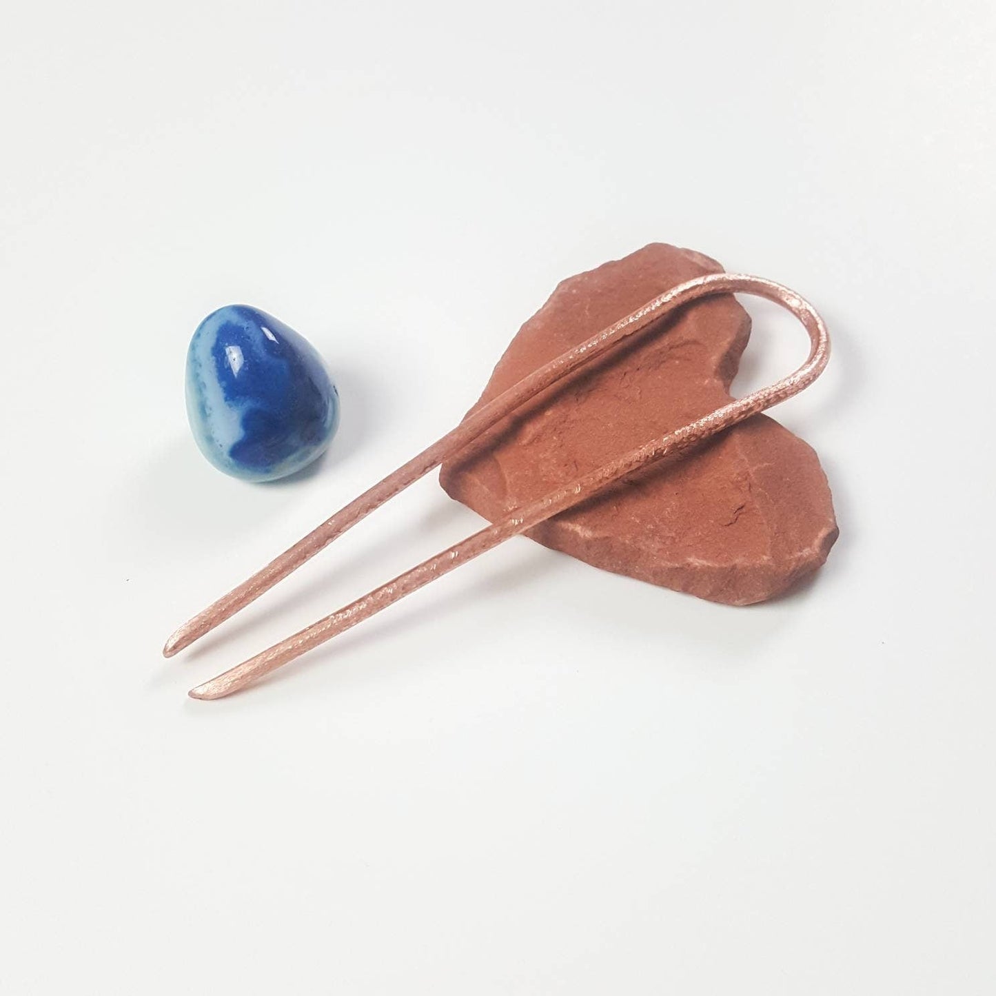 Handmade Hair Pin for bun, Light Weight Copper Hair Fork | Large | Long Hair Accessories, Metal Hair Pin, French Hair Pin, U Pin