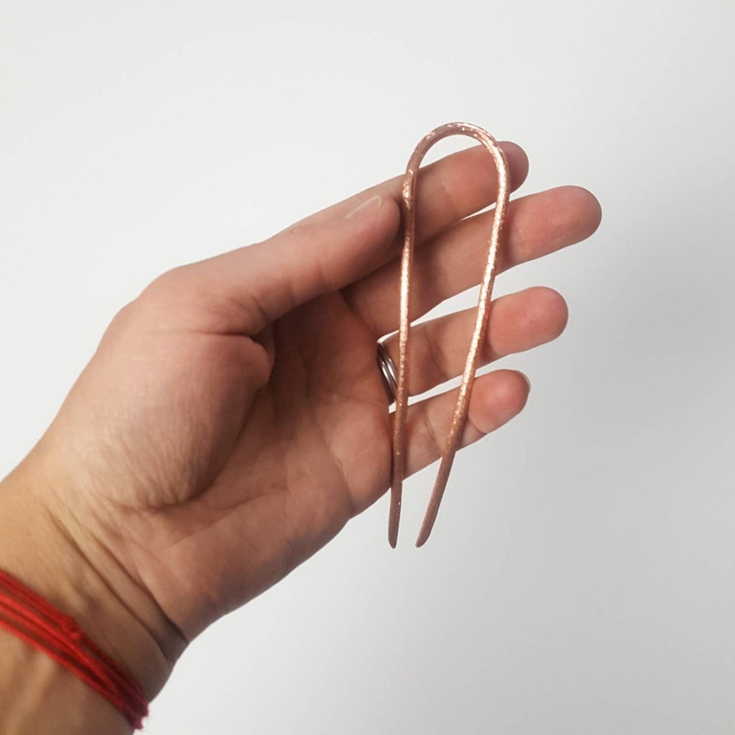 Handmade Hair Pin for bun, Light Weight Copper Hair Fork | Large | Long Hair Accessories, Metal Hair Pin, French Hair Pin, U Pin