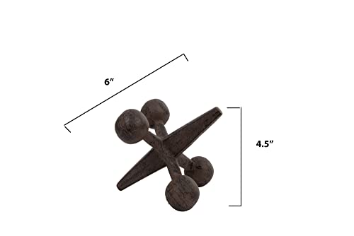 Creative Co-Op CG4322 Retro Decorative Cast Iron Jack, Rust