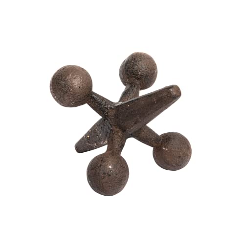 Creative Co-Op CG4322 Retro Decorative Cast Iron Jack, Rust