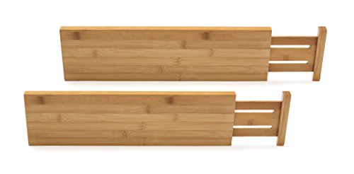 Lipper International Bamboo Kitchen Drawer Dividers - 2 pack