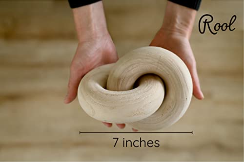 Rool Home Decor, Living Room Decor Wood Knot, Wood Chain Link Decor, Shelf Decor, Home Decorations for Living Room, Farmhouse Coffee Table Decor