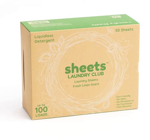 Earth Breeze Laundry Detergent Sheets - Fragrance Free - No Plastic Jug (60  Loads) 30 Sheets, Liquidless Technology