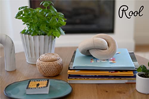 Rool Home Decor, Living Room Decor Wood Knot, Wood Chain Link Decor, Shelf Decor, Home Decorations for Living Room, Farmhouse Coffee Table Decor