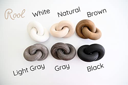 Rool Home Decor, Living Room Decor Wood Knot, Wood Chain Link Decor, Shelf Decor, Home Decorations for Living Room, Farmhouse Coffee Table Decor