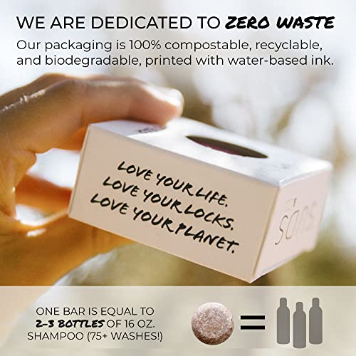 Suds & Co. Solid Shampoo Bar, Zero Waste Shampoo, Natural Shampoo Bar Soap, Sustainable, Eco-Friendly Hair Care - Driftwood, 3.0 Ounce