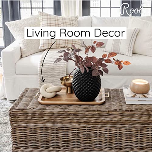 Rool Home Decor, Living Room Decor Wood Knot, Wood Chain Link Decor, Shelf Decor, Home Decorations for Living Room, Farmhouse Coffee Table Decor
