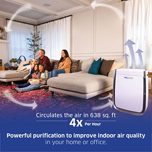 AIRDOCTOR AD3000 Air Purifiers for Home & Large Rooms Up to 2,548 sq. ft per hr with UltraHEPA, Carbon, VOC Filters Air Quality Sensor. Removes Particles 100x Smaller Than HEPA (AirDoctor 3000)