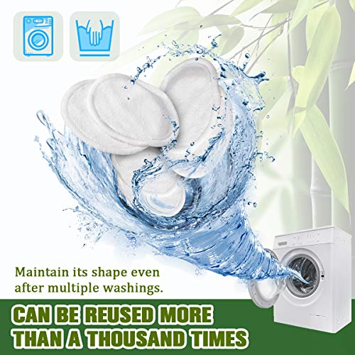 Reusable Makeup Remover Organic Bamboo Cotton Pads 18 Pack Washable