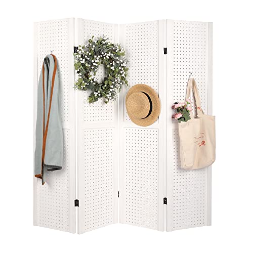 White MDF Pegboard Display Stand for Jewelry, Craft Shows, Selling