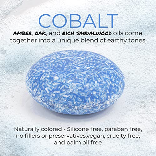 Suds & Co. Zero Waste Shampoo Bar, Plastic Free, SLS Free, All-Natural Shampoo, Sustainable, Eco Friendly Hair Care - Cobalt, 3.0 Ounce