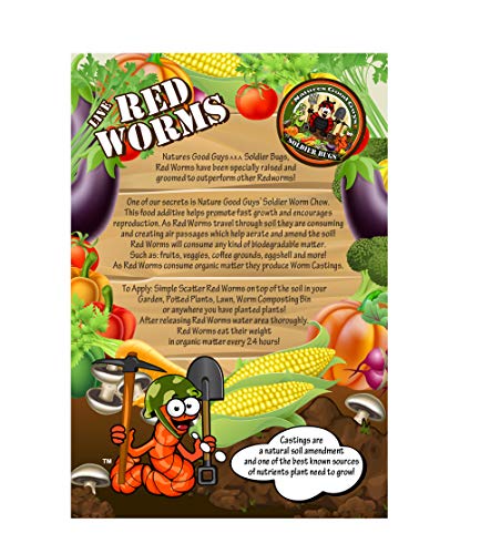 NaturesGoodGuys Live Redworms Composting Red Worms - 2100 Red Wigglers