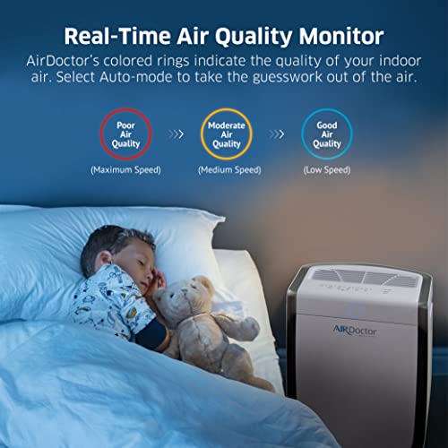 AIRDOCTOR AD3000 Air Purifiers for Home & Large Rooms Up to 2,548 sq. ft per hr with UltraHEPA, Carbon, VOC Filters Air Quality Sensor. Removes Particles 100x Smaller Than HEPA (AirDoctor 3000)