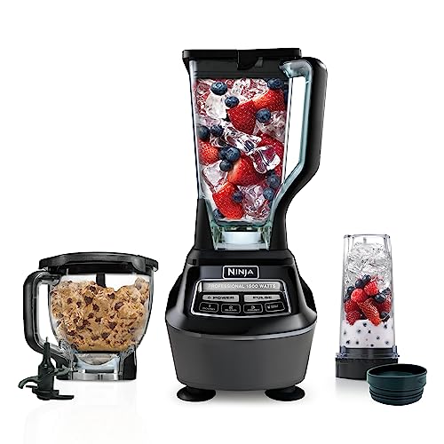  Ninja BL770AMZ Mega Kitchen System, 72 oz. Pitcher, 8-Cup Food  Processor, 16 oz. Single Serve Cup, 1500-Watt, Black: Home & Kitchen