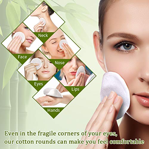 Reusable Makeup Remover Organic Bamboo Cotton Pads 18 Pack Washable