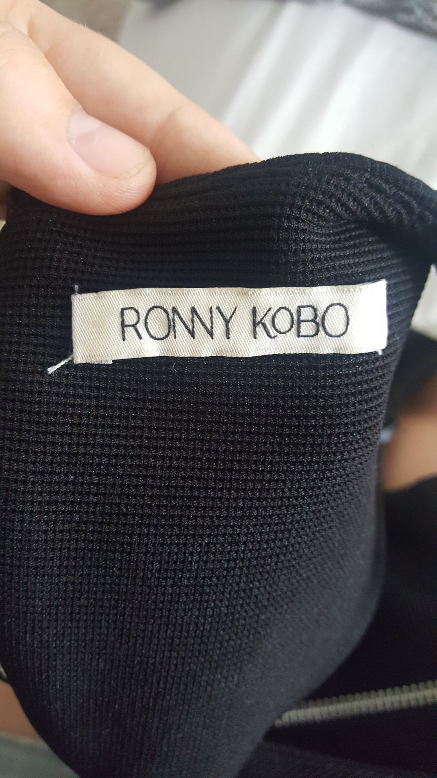 Ronny Kobo sexy top with crisscross on waist, black, size S
