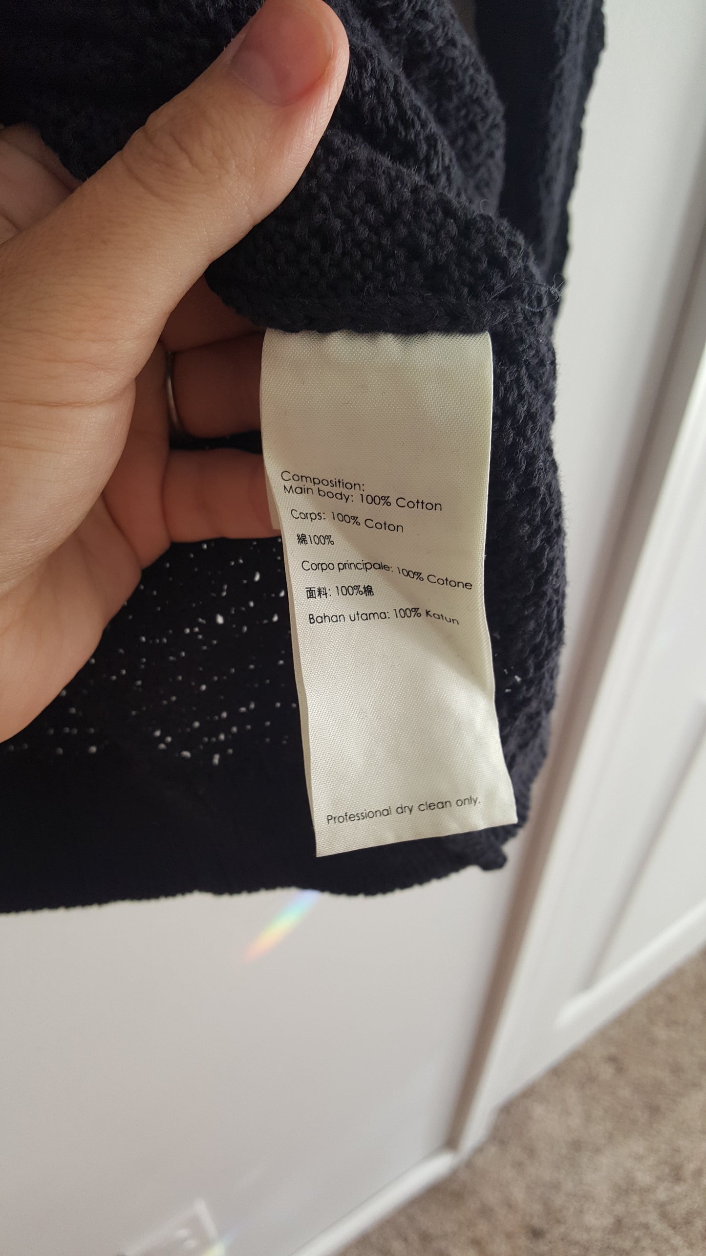 Philip Lim Sweater, Black, 100% Cotton, Size S