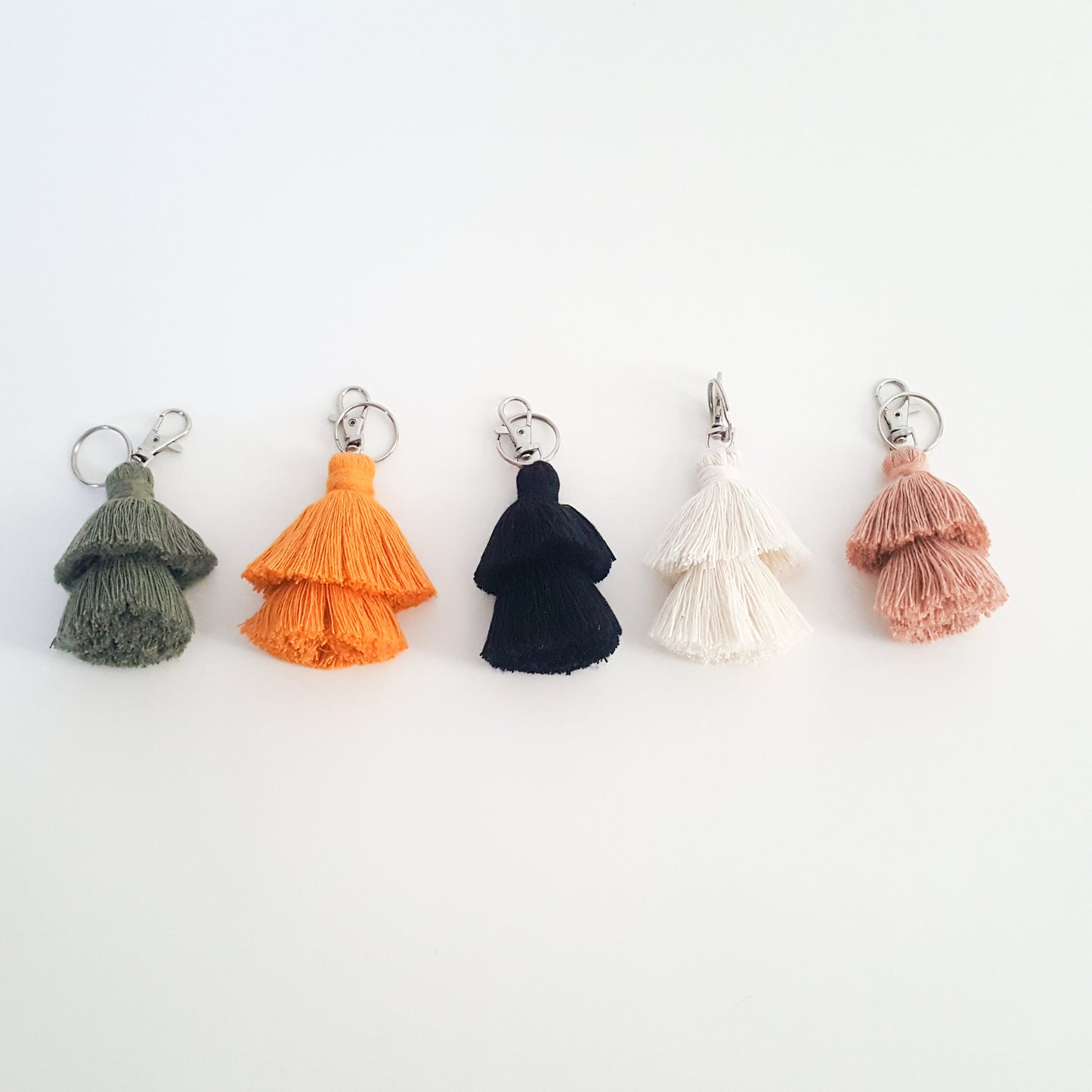 Boho keychain tassel, purse tassel charm, bag tassel, boho accessories