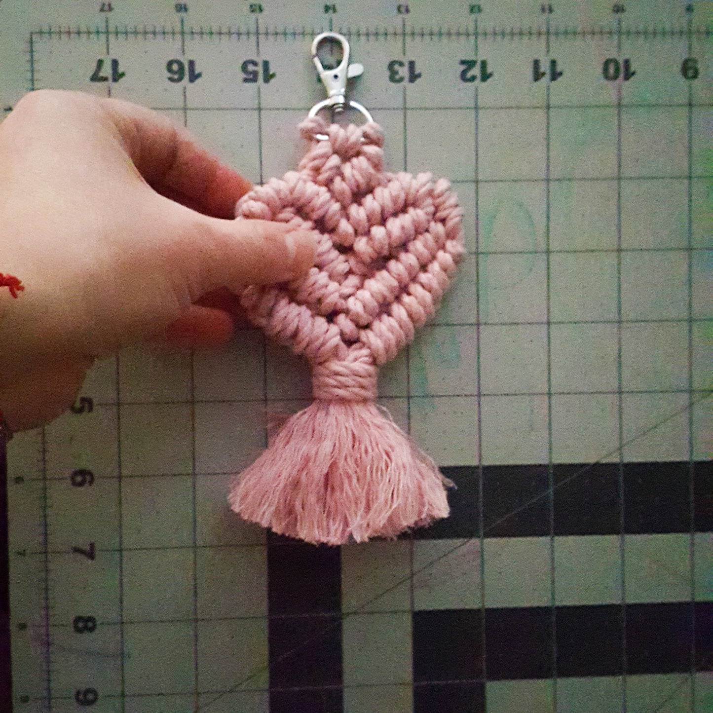 Large HEART keychain tassel, purse tassel charm, bag tassel, boho accessories