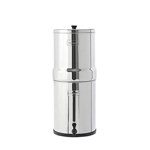 Royal Berkey Gravity-Fed Stainless Steel Countertop Water Filter System 3.25 Gallon with 2 Authentic Black Berkey Elements BB9-2 Filters