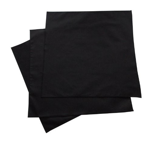 Men's Handkerchiefs Black Organic Cotton 11" pocket squares Made in USA (3)