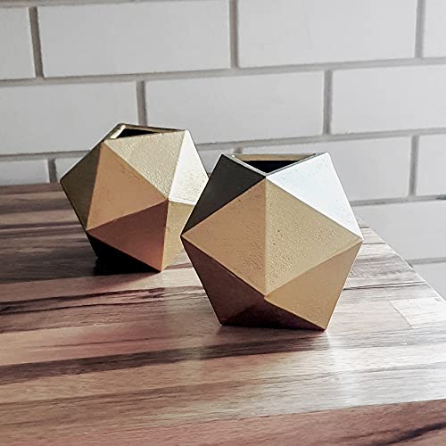 Ambipolar Geometric Decorative Ball Shaped Bookends, Modern Cast Iron Gold Bookends for Office Desk, Book Shelf, Room Decor, Home Office, Book Stand or Organizer, Set of 2