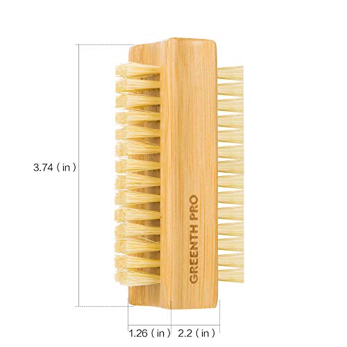 2pcs, Kitchen Dish Brushes With Bamboo Handle, Dish Scrubber Built
