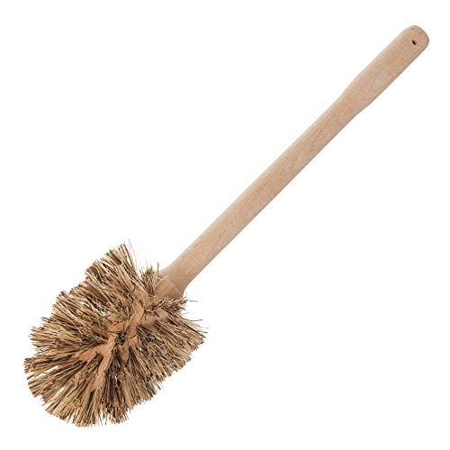 Redecker Union Fiber Toilet Brush with Untreated Beechwood Handle, Durable Natural Stiff Bristles, 15", Made in Germany