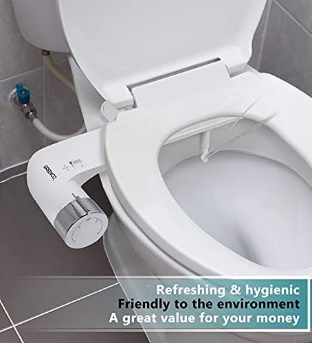 Slim Bidet Attachment Hot, Warm and Cold Water Bidet Sprayer Toilet Seat, Non-Electric