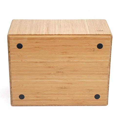 Bamboo Storage Box, 14”x11”x 6.5”, Durable Bin w/ Handles, Stackable - For Toys Bedding Clothes Baby Essentials Arts & Crafts Closet & Office Shelf