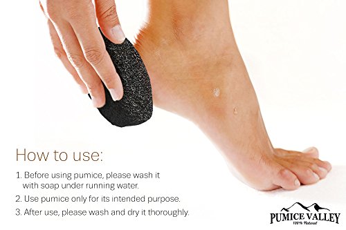 Pumice Stone - Natural Earth Lava Pumice Stone Black - Callus Remover for Feet Heels and Palm - Pedicure Exfoliation Tool - Corn Remover - Dry Dead Skin Scrubber - Health Foot Care