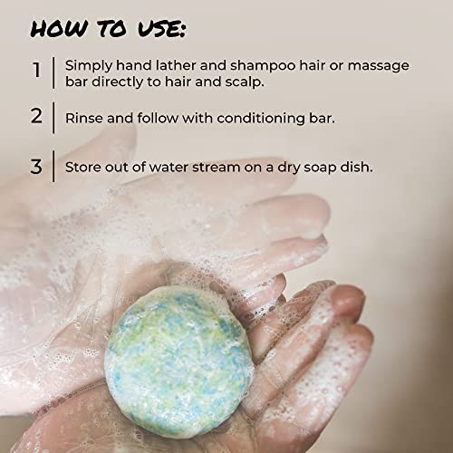 Suds & Co. Solid Shampoo Bar, Zero Waste Shampoo, Natural Shampoo Bar Soap, Sustainable, Eco-Friendly Hair Care - Earth, 3.0 Ounce