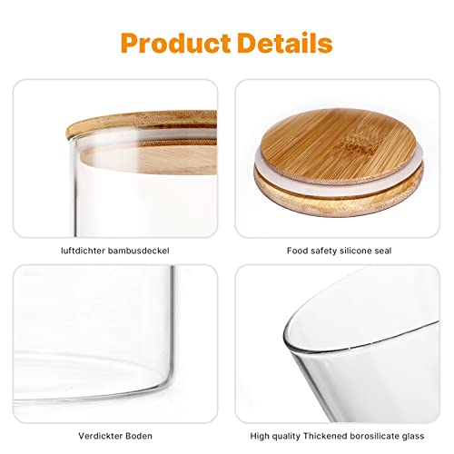 High Quality Food Glass Storage Jar With Wooden Bamboo Lid For Kitchen  Spice,Sugar,Candy - Buy Glass Storage Jar,Storage Jar Glass,Kitchen Storage