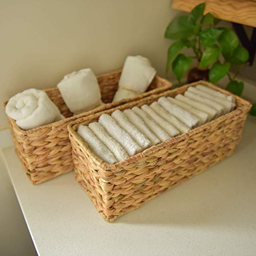 Bathroom Spa Basket Organizer Hand Towels and Handmade Woven 