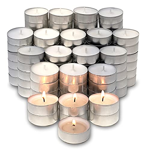 Hyoola Tea Lights Candles - 200 Bulk Candles Pack - Tea Candles Unscented- European Made Tealight Candles