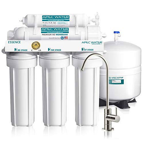 APEC Water Systems ROES-50 Essence Series Top Tier 5-Stage WQA Certified Ultra Safe Reverse Osmosis Drinking Water Filter System