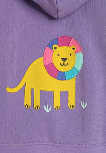 kIDio Organic Cotton Baby Infant Toddler Zip-up Hoodie Applique - Boy Girl (0-4 Years) (12M (6-12 Months), Purple Lion)