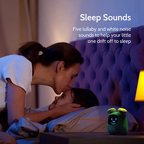 i-box Blinky Alarm Clock for Kids with Sleep Trainer, Night Light and Sleep Sounds, OK to Wake Clock for Kids with Nap Timer, Kids Alarm Clocks for Girls and Boys, Red Light Green Light Clock for Kids
