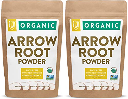 FGO Organic Arrowroot Powder (Flour), 100% Raw From Thailand, 16oz (Pack of 2)