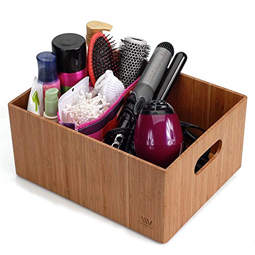 Bamboo Drawer Organizer Storage Box/Bin Set - Multi-Use Drawer Organizer  for Kitchen, Bathroom, Office Desk, Makeup, Jewelry (5 Boxes)