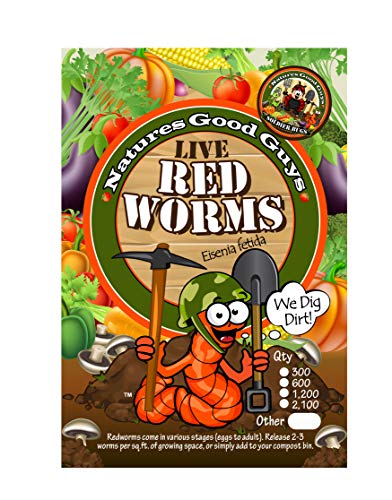 NaturesGoodGuys Live Redworms Composting Red Worms - 2100 Red Wigglers