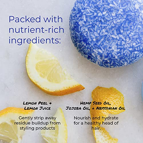 Suds & Co. Zero Waste Shampoo Bar, Plastic Free, SLS Free, All-Natural Shampoo, Sustainable, Eco Friendly Hair Care - Cobalt, 3.0 Ounce