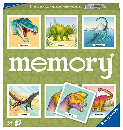 Ravensburger Dinosaur Memory for Kids Ages 3 and Up – A Fun & Fast Picture Matching Game