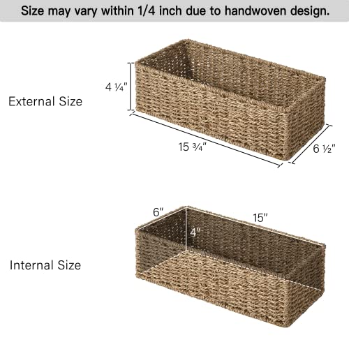 StorageWorks Wicker Storage Baskets, Handmade Woven Basket for