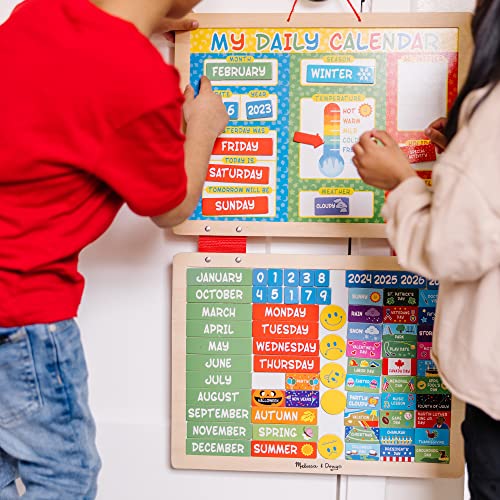Melissa & Doug My First Daily Magnetic Calendar - Activities Calendar For Kids, Weather And Seasons Calendar For Preschoolers and Kids Ages 3+