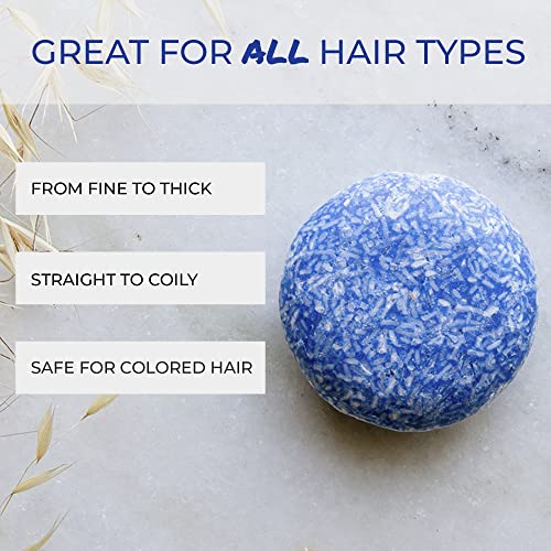Suds & Co. Zero Waste Shampoo Bar, Plastic Free, SLS Free, All-Natural Shampoo, Sustainable, Eco Friendly Hair Care - Cobalt, 3.0 Ounce
