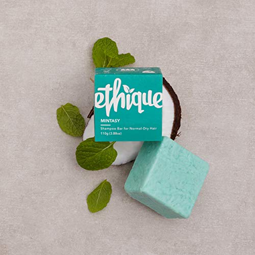 Ethique Solid Shampoo Bar for Normal to Dry Hair - Natural, Eco-Friendly, Sustainable, Plastic Free - Mintasy, 3.88oz (Pack of 1, up to 80 uses)