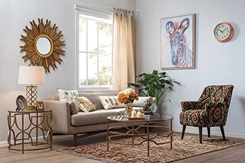 Creative Co-Op Round Sunburst Wall Mirror with Gold Finish