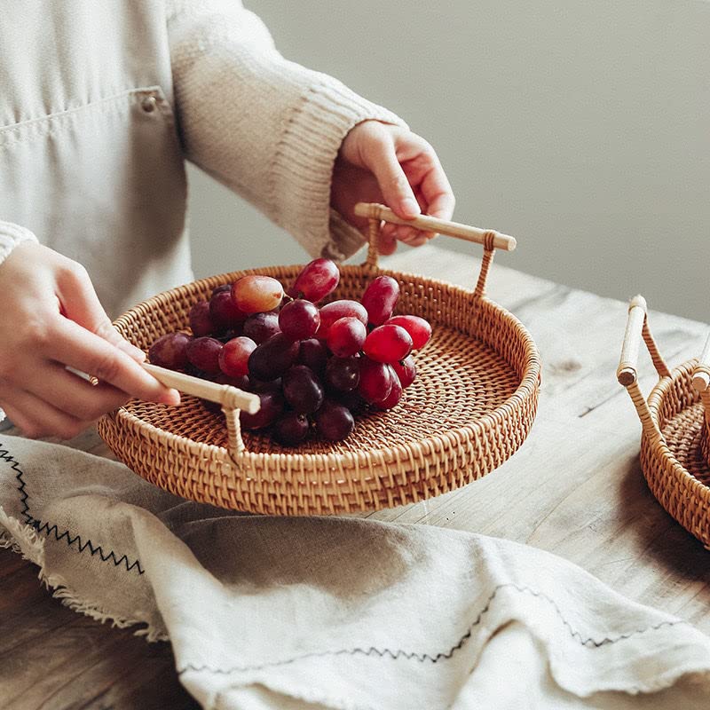 Woven coffee deals table tray