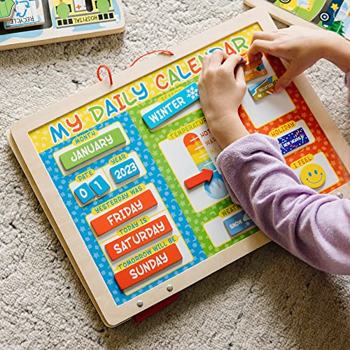 Melissa & Doug My First Daily Magnetic Calendar - Activities Calendar For Kids, Weather And Seasons Calendar For Preschoolers and Kids Ages 3+